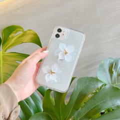 Чохол для iPhone 13 3D квітка лотоса Білий