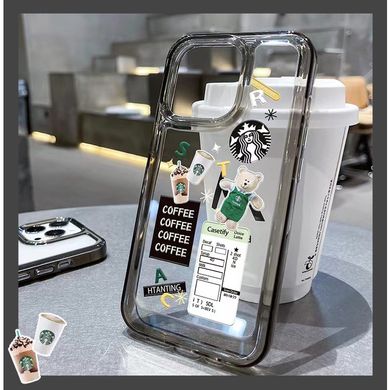 Чехол для iPhone 15 Plus Starbucks Coffee Bear Прозрачный