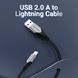 Кабель Vention USB 2.0 A to Lightning Cable 1M Gray Aluminum Alloy Type (LABHF) (LABHF)