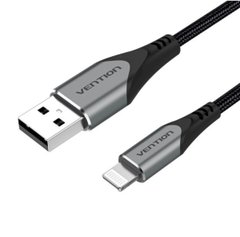 Кабель Vention USB 2.0 A to Lightning Cable 2M Gray Aluminum Alloy Type (LABHH) (LABHH)