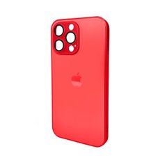 Чехол AG Glass Matt Frame Color Logo для Apple iPhone 14 Pro Max Coke Red