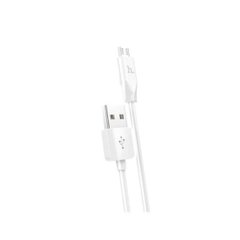 Кабель HOCO X1 USB to Micro 2.4A, 2m, PVC, PVC connectors, White (6957531042686)