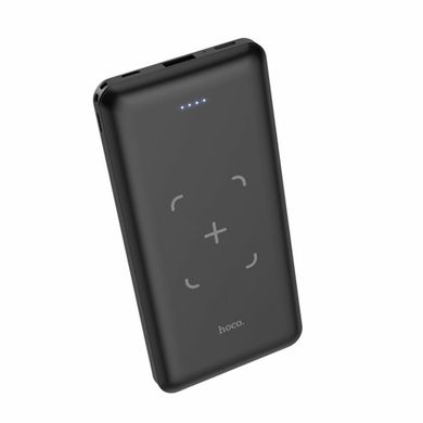 Зовнішній акумулятор HOCO J50 Surf wireless charging mobile power bank(10000mAh) Black (6931474717924)