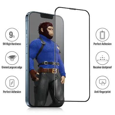 Защитное стекло 2.5D Blueo Corning Gorilla Glass для iPhone 15 Pro Max черное