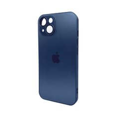 Чехол AG Glass Matt Frame Color Logo для Apple iPhone 15 Navy Blue