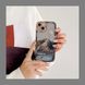 Чехол для iPhone 15 Snowy Mountains с защитой камеры Прозрачно-коричневый