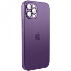 Чохол AG Glass Sapphire Frame MagSafe Logo для Apple iPhone 14 Deep Purple