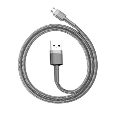 Кабель Baseus cafule Cable USB For Micro 2.4A 0.5M Gray+Black (CAMKLF-AG1)