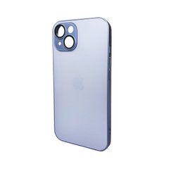 Чехол AG Glass Matt Frame Color Logo для Apple iPhone 15 Sierra Blue