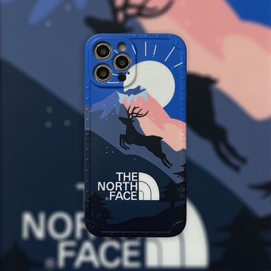 Синій чохол The North Face "Гірський олень" для iPhone 12 Pro Max