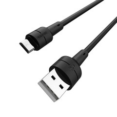 Кабель BOROFONE BX30 USB to Micro 2.4A, 1m, silicone, TPE connectors, Black (BX30MB)