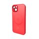 Чохол AG Glass Matt Frame Color MagSafe Logo для Apple iPhone 15 Cola Red