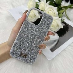 Серебристый чехол Bling Rock Diamond Case для iPhone 15 Pro Max Silver