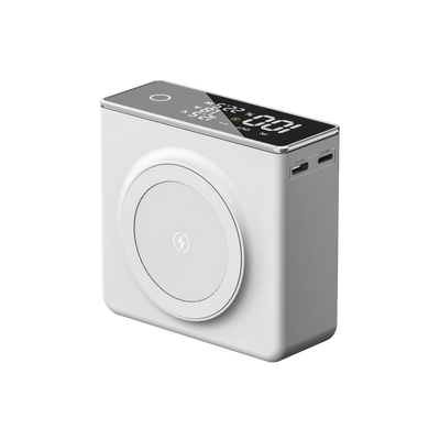 Бездротовий Повербанк MagSafe Power Bank для iPhone 20000 mAh 22.5W Магсейф Павербанк з бездротовою зарядкою Білий White