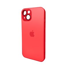 Чехол AG Glass Matt Frame Color Logo для Apple iPhone 15 Coke Red