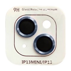 Защитное стекло Metal Classic на камеру (в упак.) iPhone 13 mini / 13 Синий / Blue
