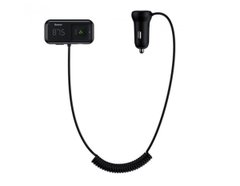 АЗУ з FM-модулятором Baseus T typed S-16 wireless MP3 car charger（English) Black (CCTM-E01)