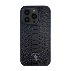 Шкіряний чехол для iPhone 15 Pro Max Santa Barbara Polo Knight Crocodile Leather Black