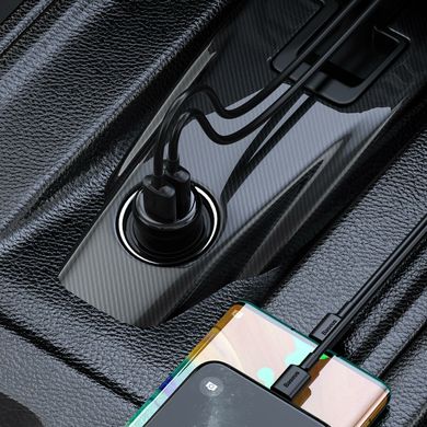 АЗП з FM-модулятором Baseus T typed S-16 wireless MP3 car charger（English) Black (CCTM-E01)