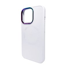 Чохол AG Glass Sapphire MagSafe Logo для Apple iPhone 15 White