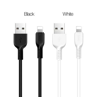 Кабель HOCO X20 USB to iP 2.4A, 1m, PVC, TPE connectors, Black (6957531068808)