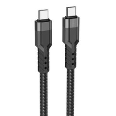 Кабель HOCO U110 Type-C to Type-C 60W charging data cable Black (6931474770622)