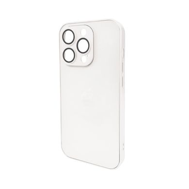 Чохол AG Glass Matt Frame Color Logo для Apple iPhone 15 Pro Pearly White