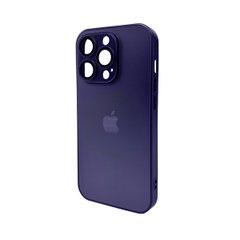 Чехол AG Glass Matt Frame Color Logo для Apple iPhone 15 Pro Deep Purple