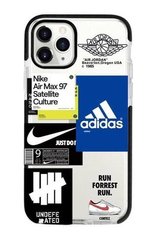 Чохол для iPhone 14 Nike Air Jordan із захистом камери Прозоро-чорний