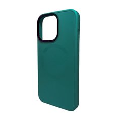 Чехол AG Glass Sapphire MagSafe Logo для Apple iPhone 15 Green