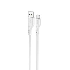Кабель HOCO X97 Crystal color silicone charging data cable Type-C light gray (6931474799890)
