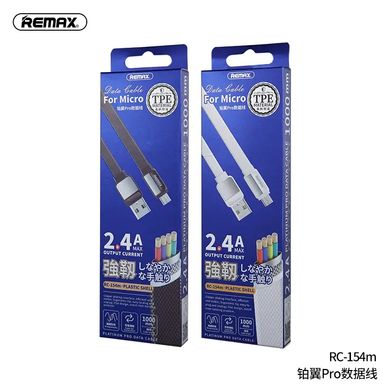Кабель REMAX Micro USB Platinum Pro Series Data Cable RC-154m |1m, 2.4A| Black