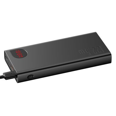 Внешний аккумулятор Baseus Adaman Metal Digital Display Quick Charge Power Bank 20000mAh22.5W Black (PPAD000101)