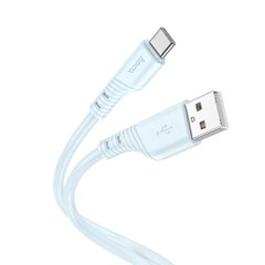 Кабель HOCO X97 Crystal color silicone charging data cable Type-C light blue (6931474799883)