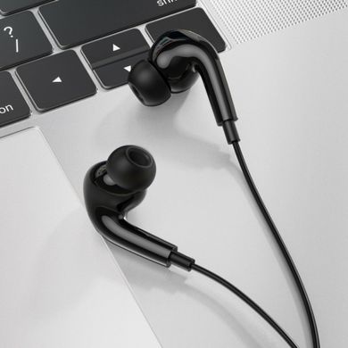 Навушники BOROFONE BM80 Pro Elegant wire-controlled earphones with microphone Black (BM80PB)