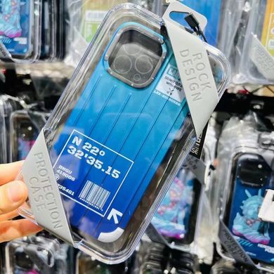 Яскравий градієнтний чохол для iPhone 14 Plus у формі валізи Синій