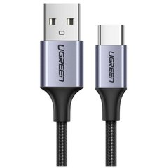 Кабель UGREEN US288 USB-A 2.0 to USB-C Cable Nickel Plating Aluminum Braid 1m (Black) (UGR-60126) (UGR-60126)