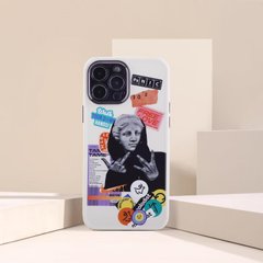 Чохол для iPhone 13 Collage Labels Mona Lisa Білий + захист камери