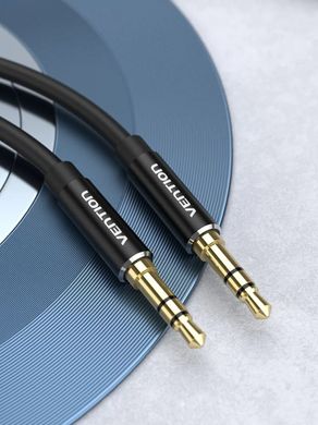 Кабель Vention 3.5mm Male to Male Audio Cable 5M Black Aluminum Alloy Type (BAXBJ) (BAXBJ)