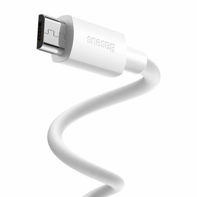 Кабель Baseus Simple Wisdom Data Cable Kit USB to Micro 2.1A (2PCS/Set）1.5m White (TZCAMZJ-02)
