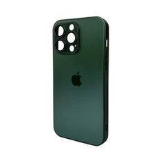Чохол AG Glass Matt Frame Color Logo для Apple iPhone 15 Pro Max Cangling Green