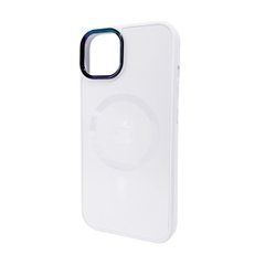 Чехол AG Glass Sapphire MagSafe Logo для Apple iPhone 14 White