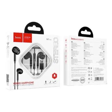 Навушники HOCO M1 Max crystal earphones for Type-C with mic Black (6931474754691)
