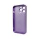 Чохол AG Glass Matt Frame Color Logo для Apple iPhone 12 Pro Max Light Purple