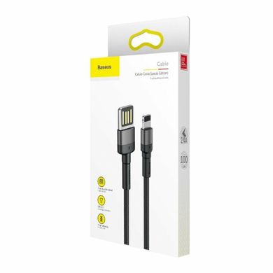 Кабель Baseus Cafule Cable（Special Edition）USB For iP 1m Grey+Black (CALKLF-GG1)