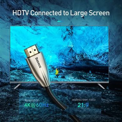 Кабель BASEUS 4KHDMI Male To 4KHDMI Male Horizontal | 1M, HDMI2.0 |