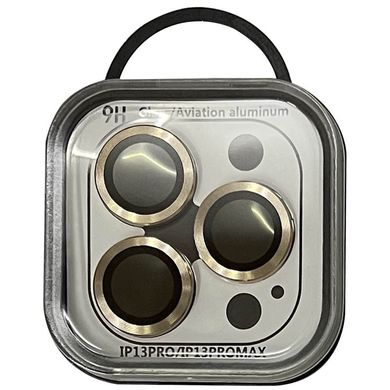 Защитное стекло Metal Classic на камеру (в упак.) iPhone 13 Pro / 13 Pro Max Золотой / Gold