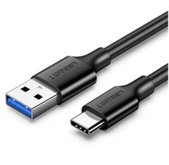 Кабель UGREEN US184 USB 3.0 A Male to Type C Male Cable Nickel Plating 1m (black) (UGR-20882) (UGR-20882)