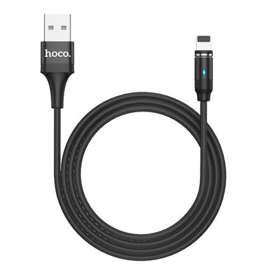 Кабель HOCO U76 Fresh magnetic charging cable for iP Black (6931474716705)