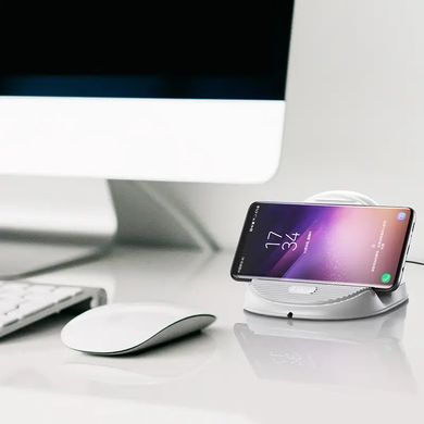 Зарядка QI BASEUS Silicone Horizontal Desktop | QC, 10W | white